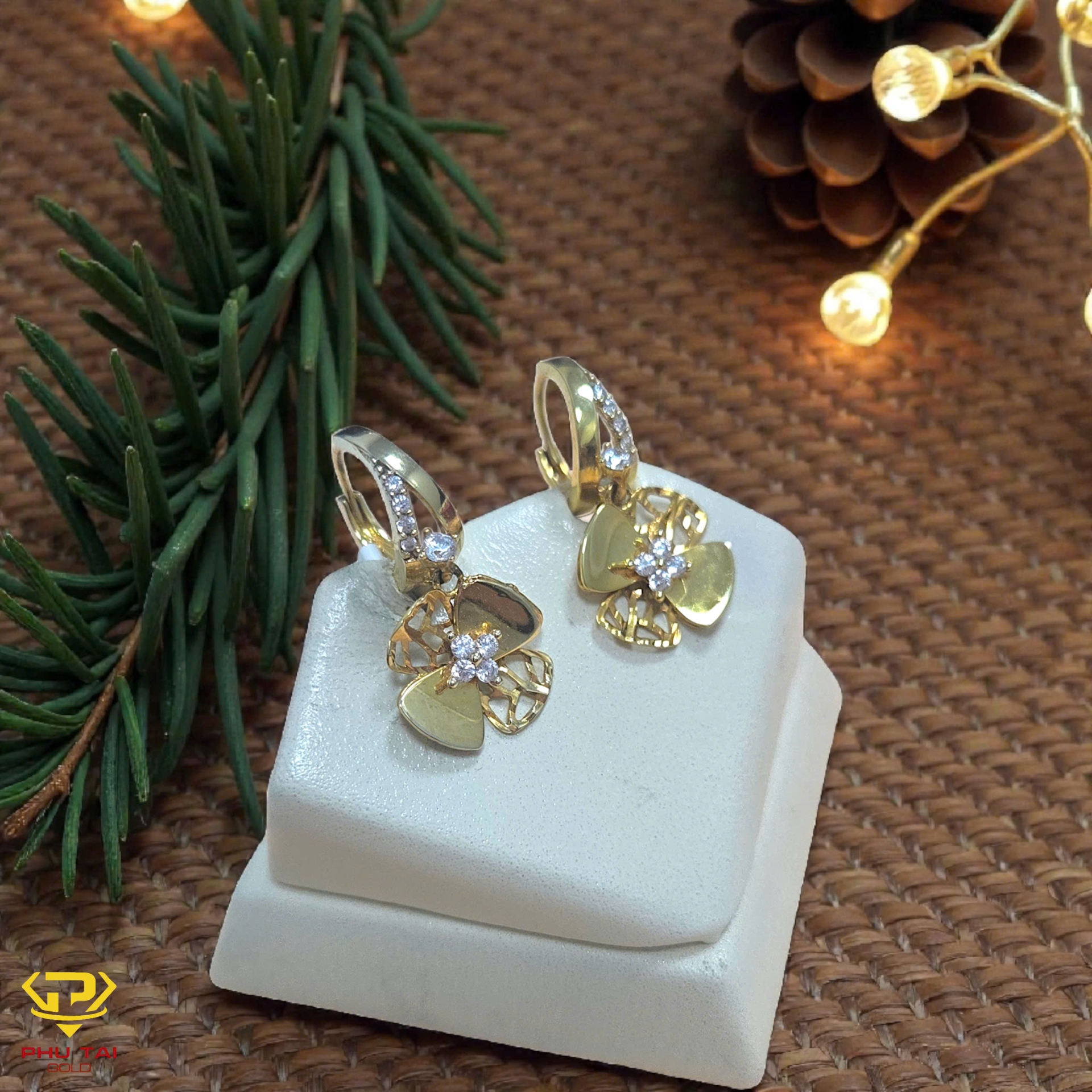 Bông tai vàng màu (mã BT 122612)